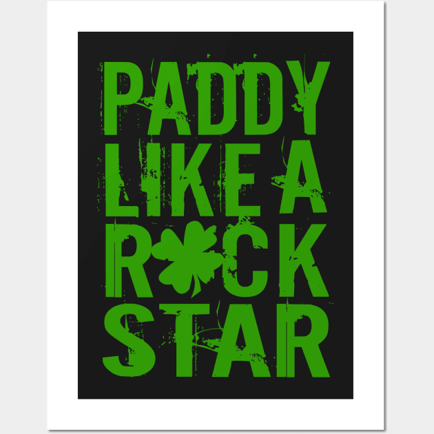 Paddy Like a Rock Star Wall Art by flimflamsam